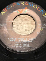 a* Vintage MUSIC Della Reese "And That Reminds Me" and "I Only Want A Buddy" ABC Paramount 45 RPM Vinyl Record
