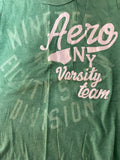 Womens Juniors AEROPOSTALE NY Varsity Team Green XSmall Short Sleeve TShirt