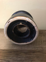 a** Vintage Dark Brown Mushroom Top Ceramic Railroad Telephone Pole Insulator
