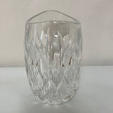~€ Small GORHAM Althea Lead Crystal 4.5” Oval Pocket Vase Diamond Cut Germany