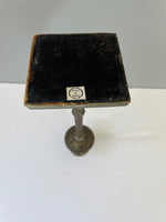 ~ Distressed and Aged Solid Brass & Pantene 8” Taper Candle Holder