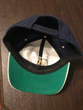 a* Vintage Mens TOMMY HILFIGER Big “H” Embroidery Snapback Cap Hat Dark Blue