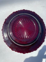 a* Vintage Single AVON 1876 Cape Cod 7.25" Soup Cereal Bowl Deep Ruby Red Garnet Colored Glass