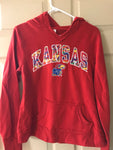 Womens Small KANSAS University JAYHAWKS Sweatshirt Red Knights Apparel