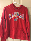 Womens Small KANSAS University JAYHAWKS Sweatshirt Red Knights Apparel