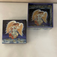 a** Christmas Angel Gift Box With Lid Square