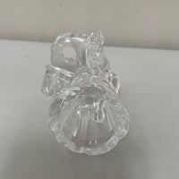 a** Glass Angel Blowing Horn Candleholder Holds Mini Taper Candle