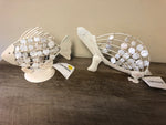 € New Pair Set/2 Metal Ivory Fish Turtle SeaShell Shape Tea Light Candleholders Michael's NWT