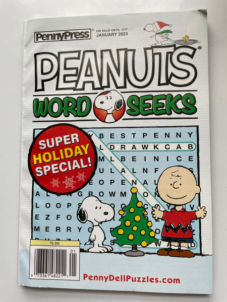NEW Peanuts Gang Word Seeks PUZZLE Magazines  January 2023 PennyPress