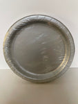 a** New (20) Silver Heavy Disposable Paper Dinner Plates 8.5” Diameter Coated Holiday Christmas
