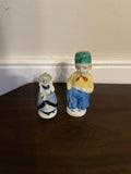 Vintage Set/2 Miniature Ceramic Figurines Boy & Girl
