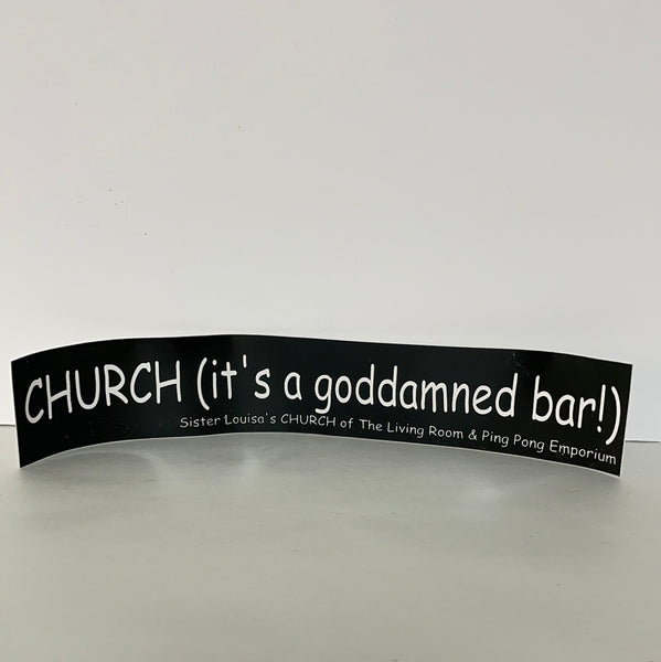 <€€ NEW Athens GA’s Famous CHURCH Bar Car Bumper Sticker Decal UGA