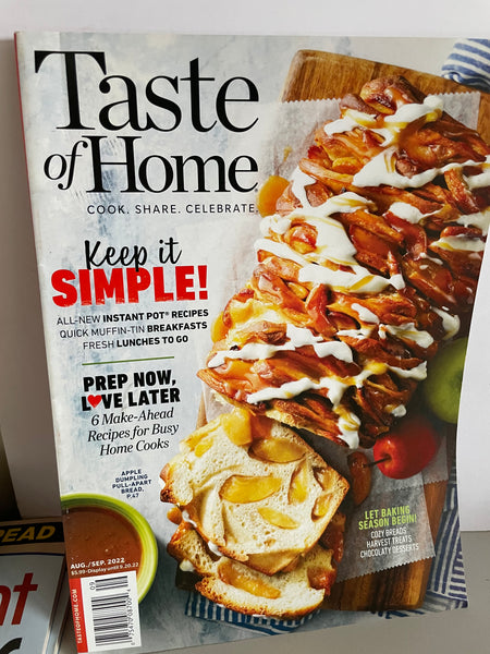 NEW Taste of Home Cook Share Celeb Keep It Simple Aug/Sept 2022 Recipes Cookbook Recipes