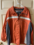 Mens XLarge ZEROXPOSUR Orange/Gray Winter Ski Full Zip Jacket Coat w/ Detachable Hood