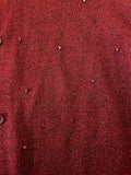 € Women Medium Emma James Liz Claiborne Red Sparkle Bead Holiday Christmas Sweater Cardigan