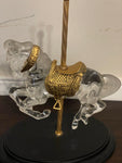 a** Vintage FRANKLIN MINT Crystal PRANCER Horse Carousel Figurine William Dentzel lll 1990