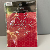 *New Adhesive Gems Snowflake SCRAPBOOKING Colorbok Cut Outs 2.75”