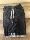 €€€ Mens Small Burnside Black Swim Trunks Gym Basketball Shorts Velcro Pockets