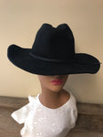 a** Vintage Childs Kids Black Felt Sidekicks Cowboy Western Hat