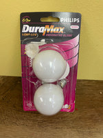€ Lot/8 Phillips 40W Incandescent Globe Bulbs (3) White (5) Clear Decorative