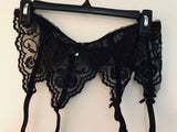 Womens Size 0/S la Petite Coquette Black Lace Garter NWOT