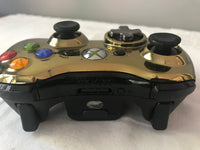 XBOX 360 Wireless Game Controller Special Edition Gold Chrome 1403 Microsoft