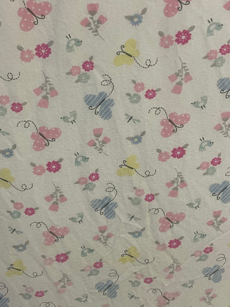 ££€* Parent’s Choice Fitted Crib Sheet 100% Cotton Girls Butterflies