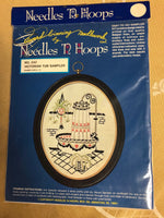 NEW Vintage Needles N Hoops #242 Victorian Tub Sampler Embroidery Kit  Sealed