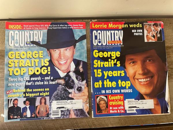 Vintage 1996 Country Weekly Magazine Lot/2 GEORGE STRAIT