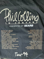 Vintage Mens XL Black PHIL COLLINS 1994 Tour Concert Sears by Brockum Single Stitch Cotton