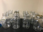 ~€ Set/12 32 Ounce Quart Glass Ball Wide Mouth Mason Canning Jars
