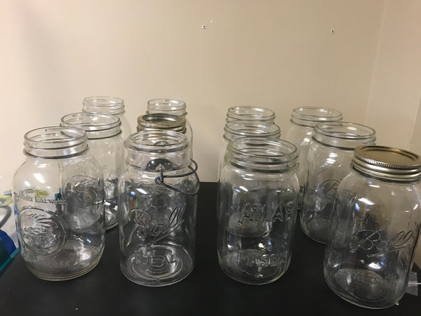 1 Quart Ball Wide Mouth Mason Canning Jar, Set of 12