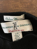 € Mens FAIRWAY & GREENE Italian Merino Black Wool Sweater Long Sleeve Sz Large