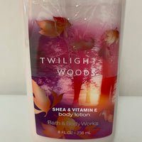 a** New Bath & Body Works TWILIGHT WOODS Shea & Vitamin E Body Lotion 8 oz SEALED