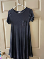 *NEW Womens Juniors LuLaRoe Gray Knit Dress Size XXS Fit & Flare Short Sleeve NWT