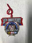 <€€ Vintage COLLECTIBLE 1998 NASCAR 50th Anniversary Christmas Ornament Packaged Retired