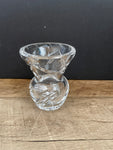 (L) <€€ Single Glass Cut Bud Vase 3.25” H