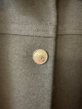 Womens Size 8 RAFAELLA Black Wool Jacket Blazer Gold Button Up