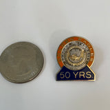 a* Vintage AUBURN University Lapel Pin Golden Eagles 50 Years Service Award Science & Arts