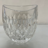 ~€ Small GORHAM Althea Lead Crystal 4.5” Oval Pocket Vase Diamond Cut Germany