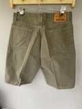 Mens 32” Waist Gray Jean Shorts WRANGLER Pockets 100% Cotton Chino 606010D