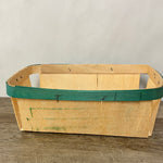 a** Vintage Medium Wood Fruit Basket Flat