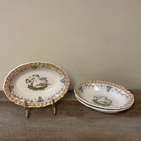 €€ (updt EB list) Vintage Royal Doulton MICHELHAM D6073 Demitasse Floral Asian Variety of Pieces