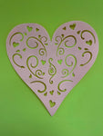 NEW Lot/9 Valentine’s Day Holiday Pink Heart Shape Felt Decor Glitter 14x15