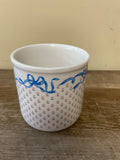 *INARCO Pink & Blue Ribbon and Flowers Ceramic Round PLANTER