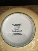 <€€ Pfaltzgraff NAPOLI Hand Painted Stoneware 1-8.5” Salad Pasta Serving Bowls Round