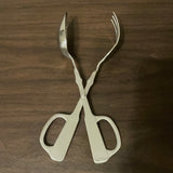 a** Vintage Northland Stainless Steel 10.5” Salad Serving Tongs Scissor Heavy Duty Japan