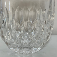 ~€ Small GORHAM Althea Lead Crystal 4.5” Oval Pocket Vase Diamond Cut Germany