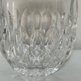 (L) <€€ Small GORHAM Althea Lead Crystal 4.5” Oval Pocket Vase Diamond Cut Germany