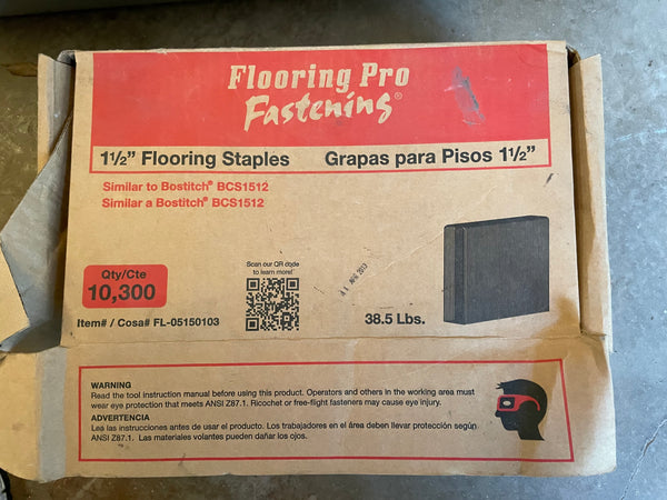 Open Box 1-1/2” Flooring Pro Fastening Hardwood Flooring Compares to Stanley BOSTITCH BCS1512